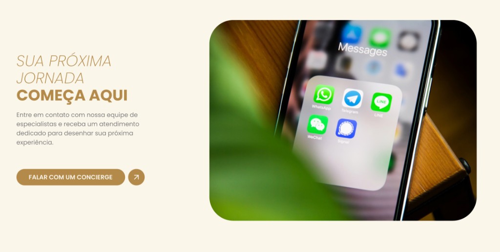 Entre em contato pelo smartphone